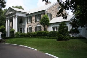 Graceland home of Elvis Presley showing legcy