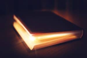 Old Book with Glowing Content