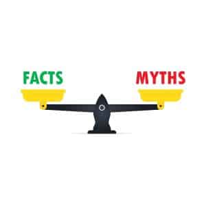 Scale - Facts in Green or Myths in Red demonstrating estate planning myths