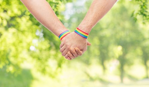 LGBTQIA Couple Holding Hands