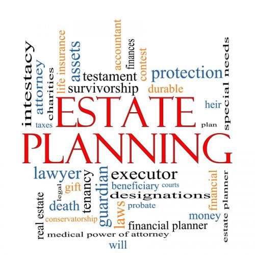 Estate Planning Word Cloud Concept legal terms in estate planning