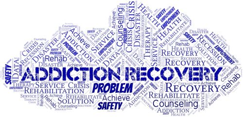 Addiction Recovery word cloud considerations in Estate Planning for an Addicted Loved One