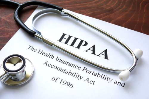 Health Insurance Portability and accountability act and stethoscope. HIPAA
