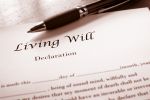 Living Will Advance Directives Form with pen