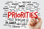Hand Writing Priorities Word Cloud for Estate Planning Priorities